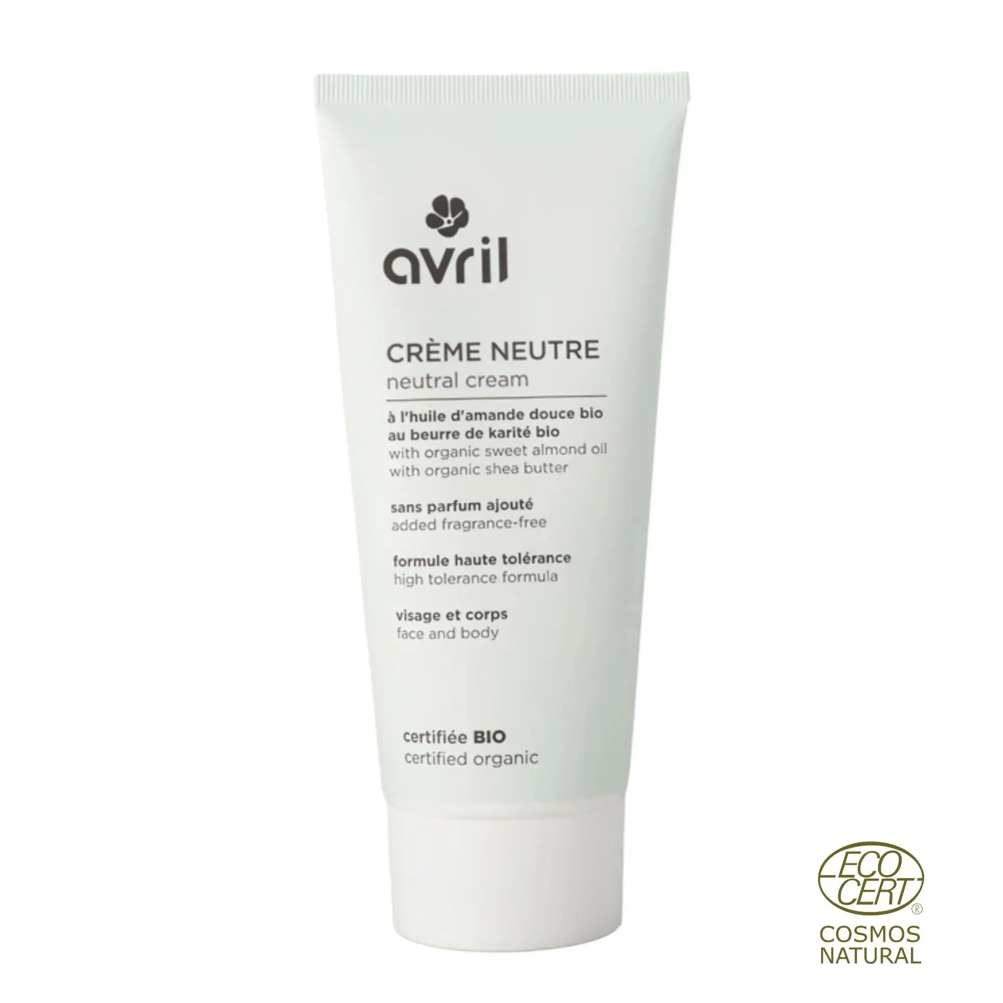 Crème neutre bio visage et corps Avril