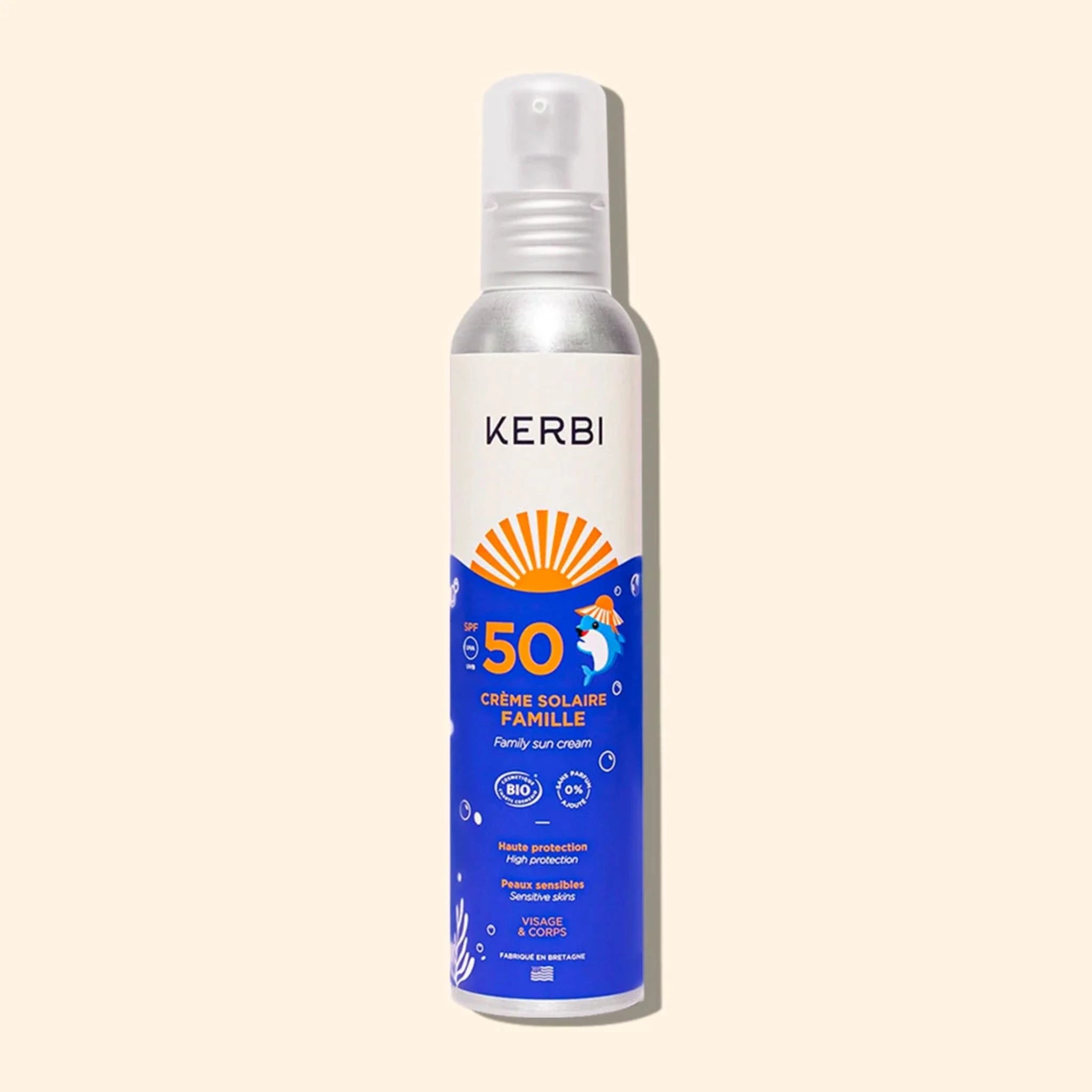 Crème solaire bio SPF 50 sans parfum