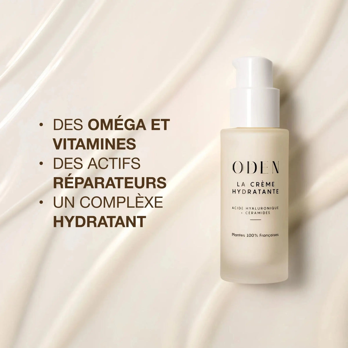 Crème hydratante acide hyaluronique et céramides Oden
