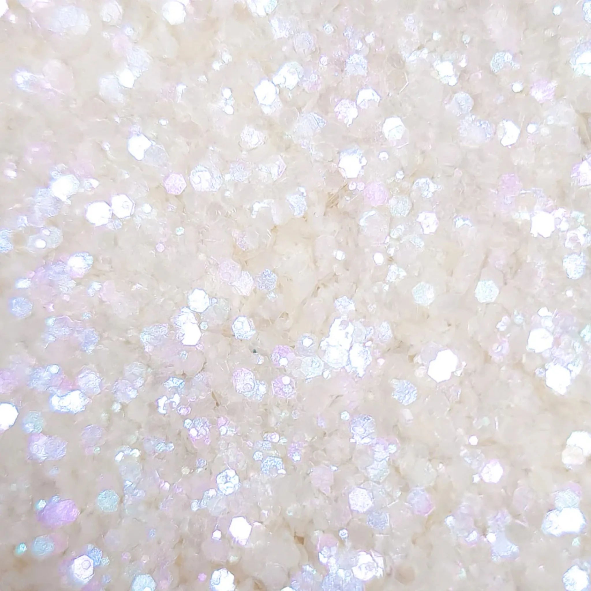 Paillettes biodégradables blanches nacrées