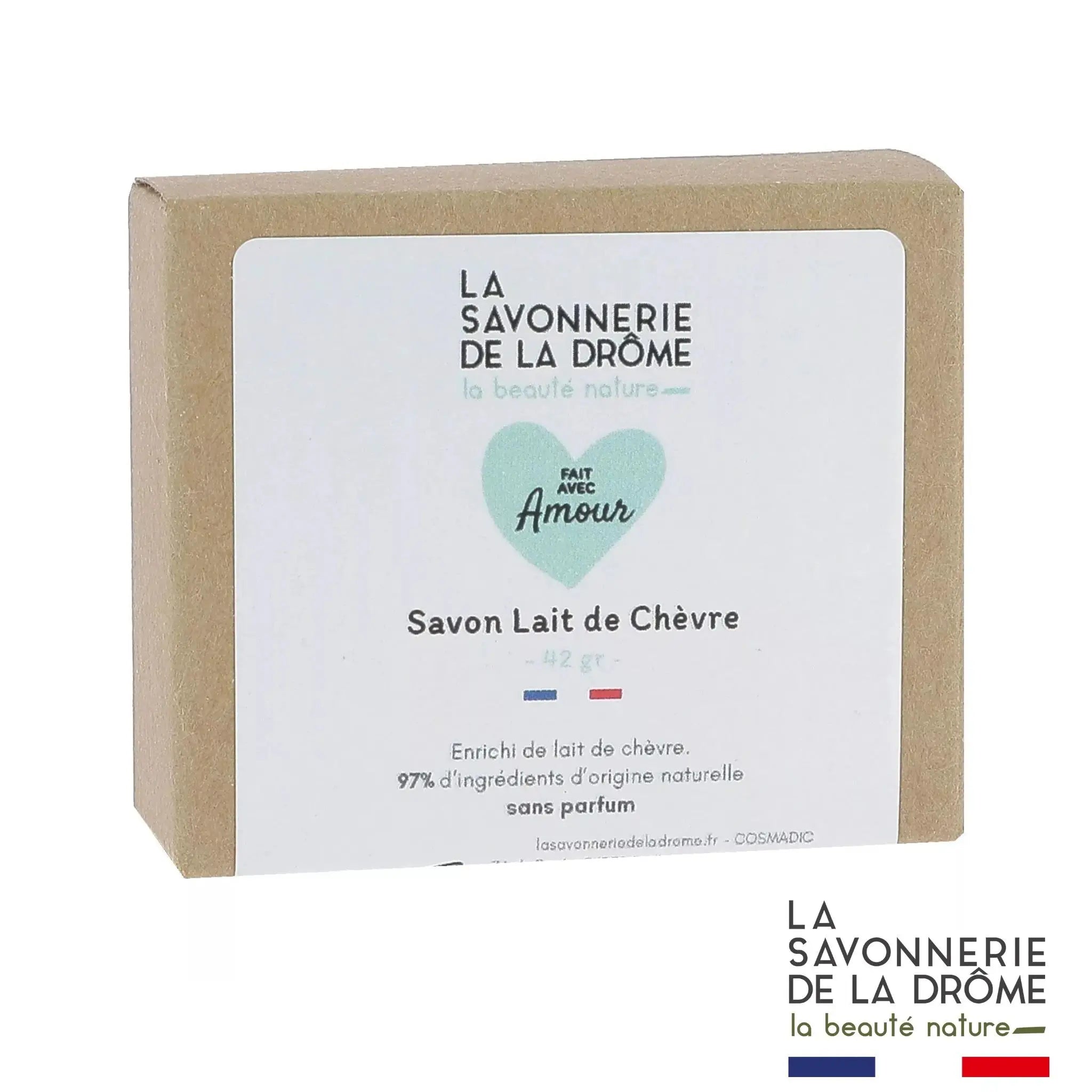 Savon Coeur Artisanal au Lait de Chèvre Savonnerie de la Drôme