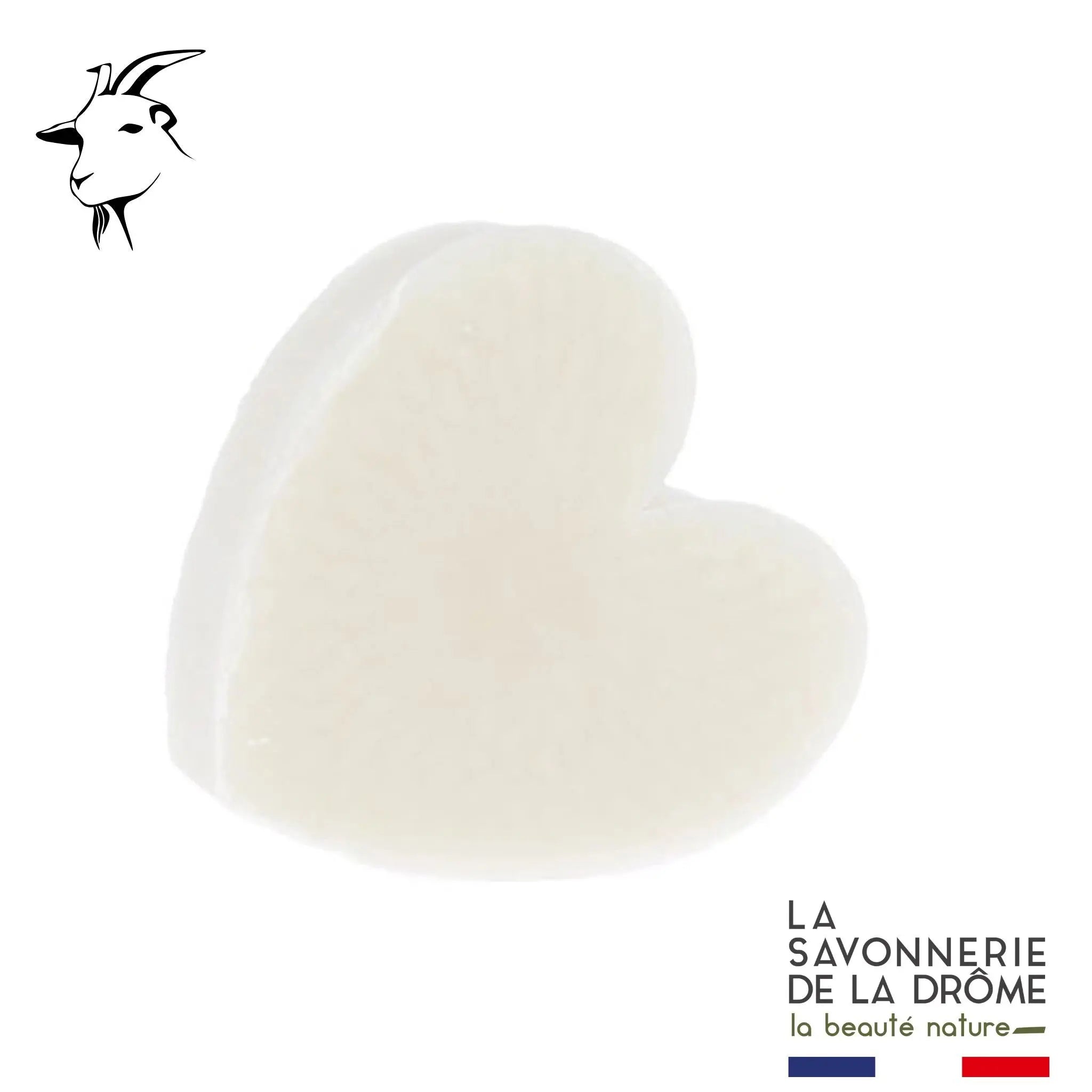 Savon Coeur Artisanal au Lait de Chèvre Savonnerie de la Drôme