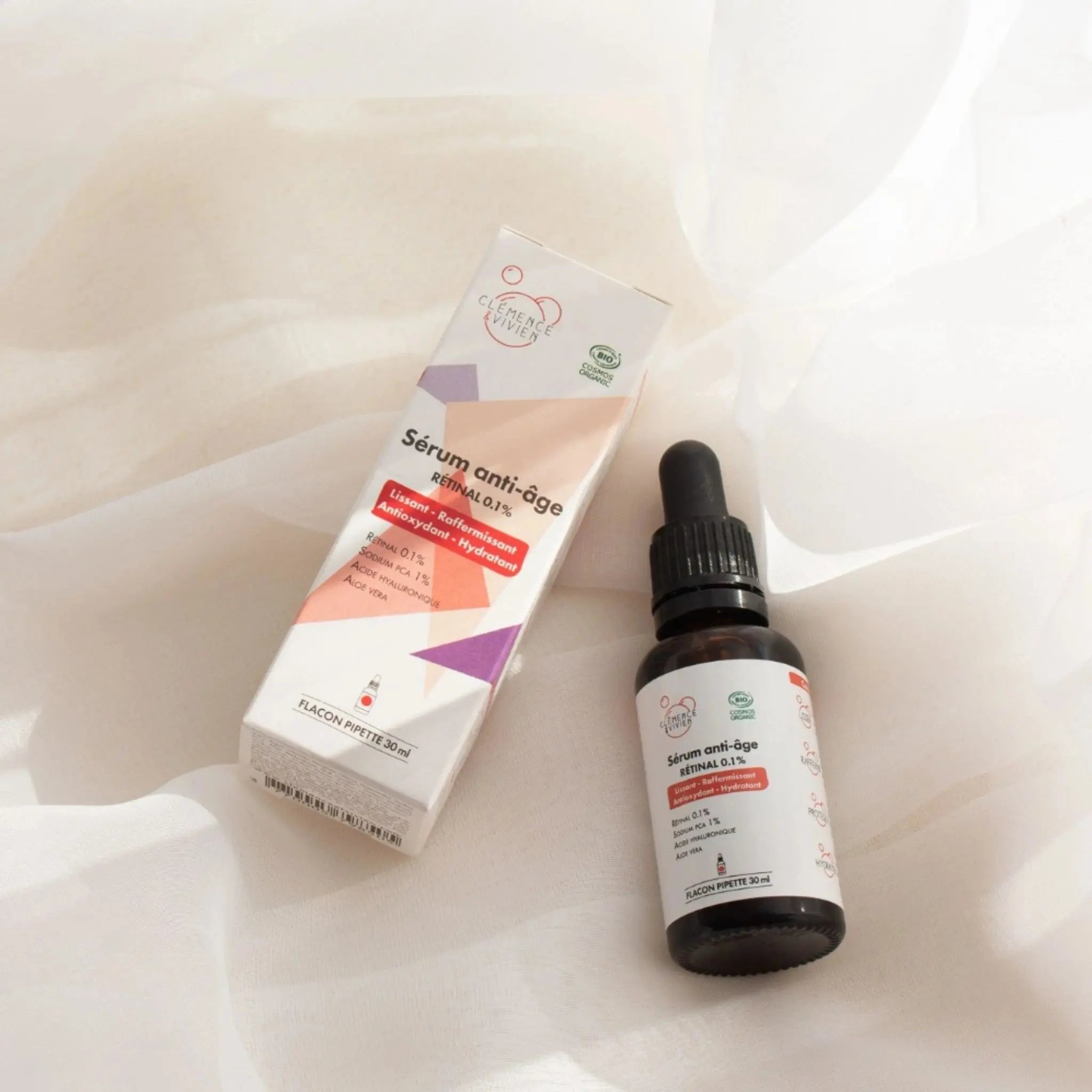 Sérum Visage Anti-Age au rétinal Clémence et Vivien