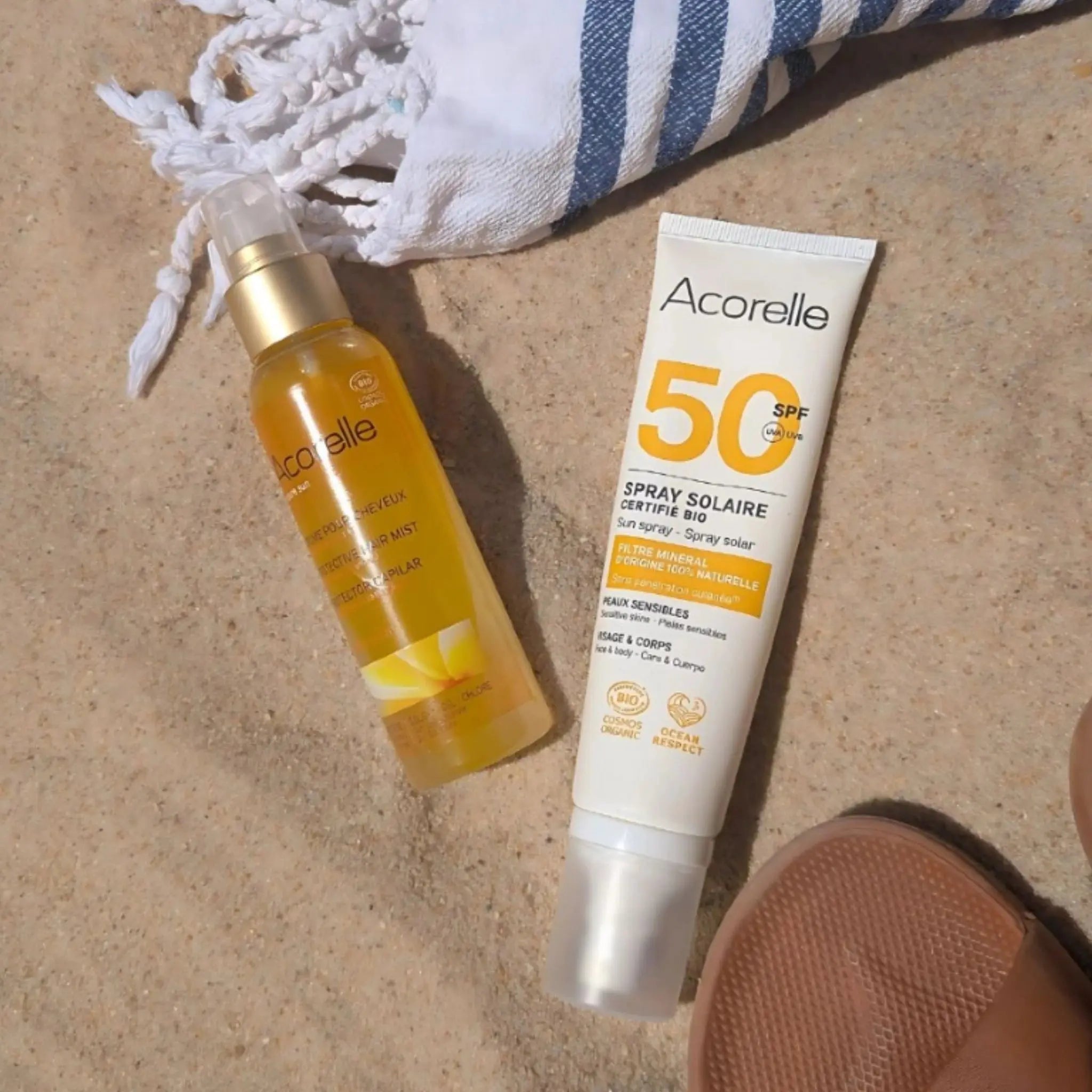 Spray Solaire bio SPF50 Visage et corps Acorelle