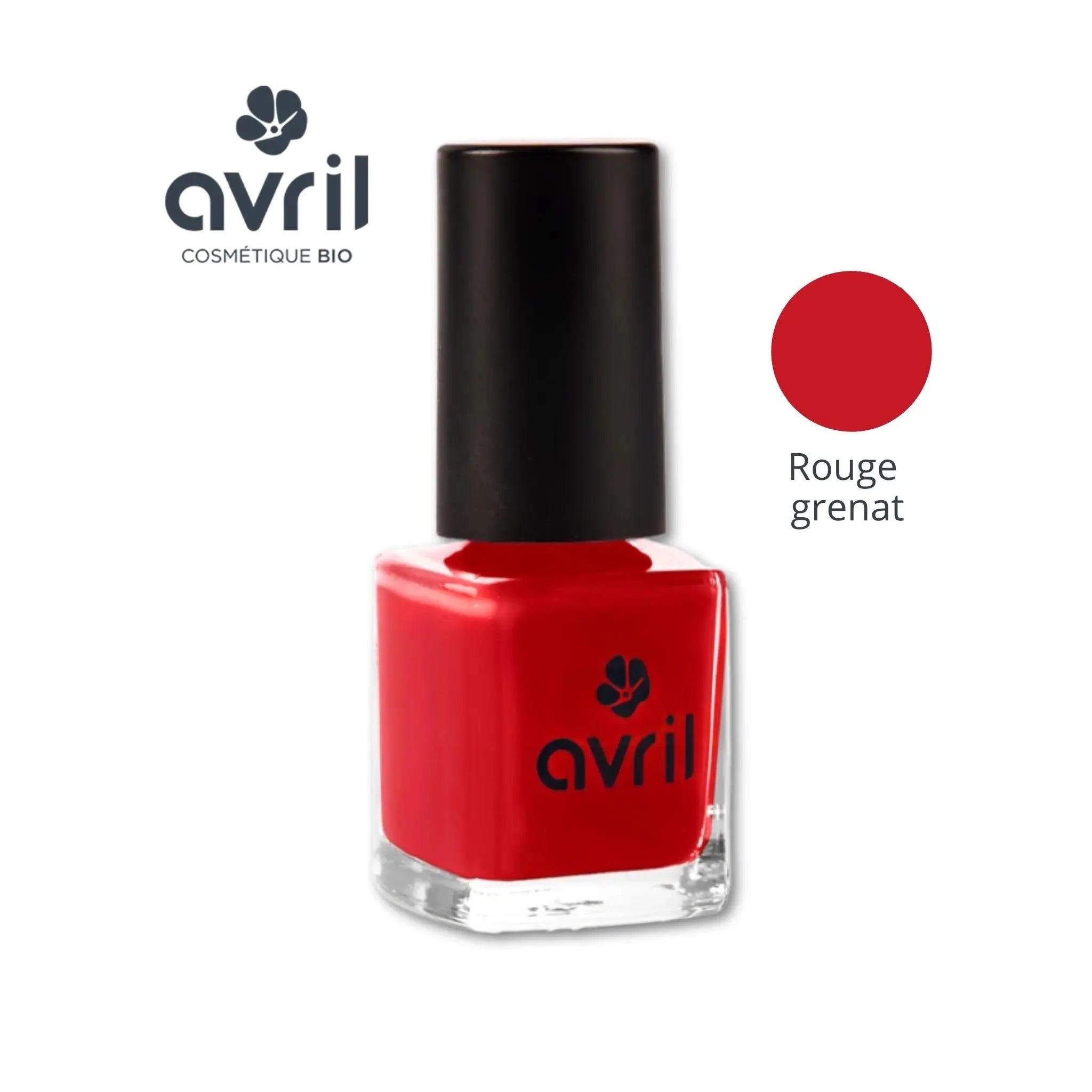 Vernis à ongles vegan Rouge grenat Avril