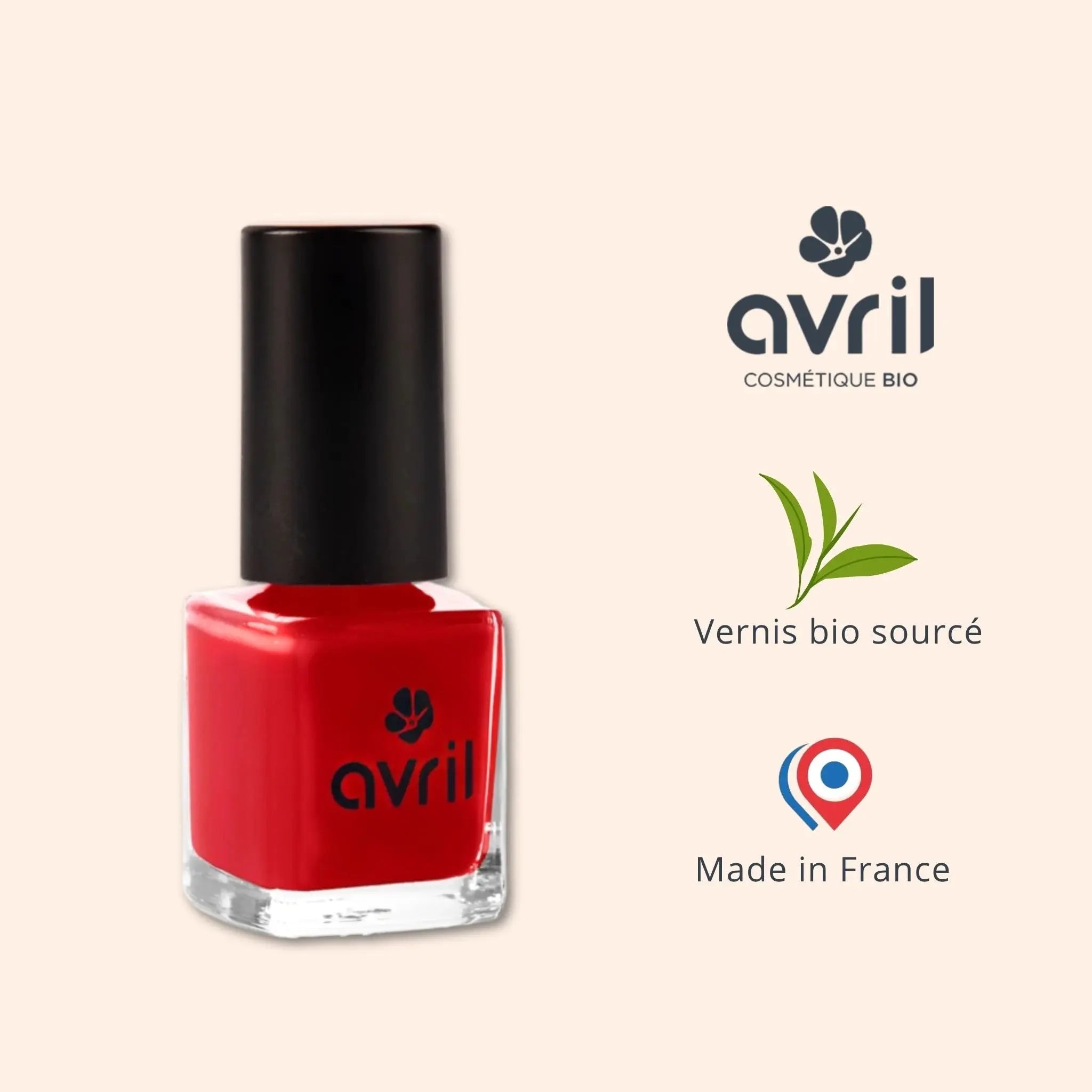Vernis à ongles vegan Rouge grenat Avril