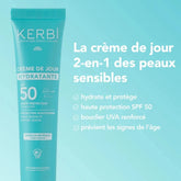 Crème de jour hydratante SPF 50 Kerbi