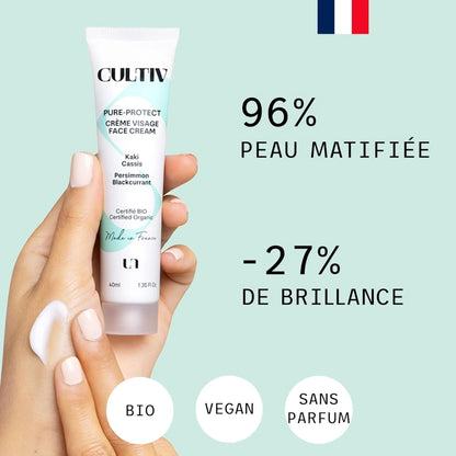 Crème matifiante hydratante anti-brillance