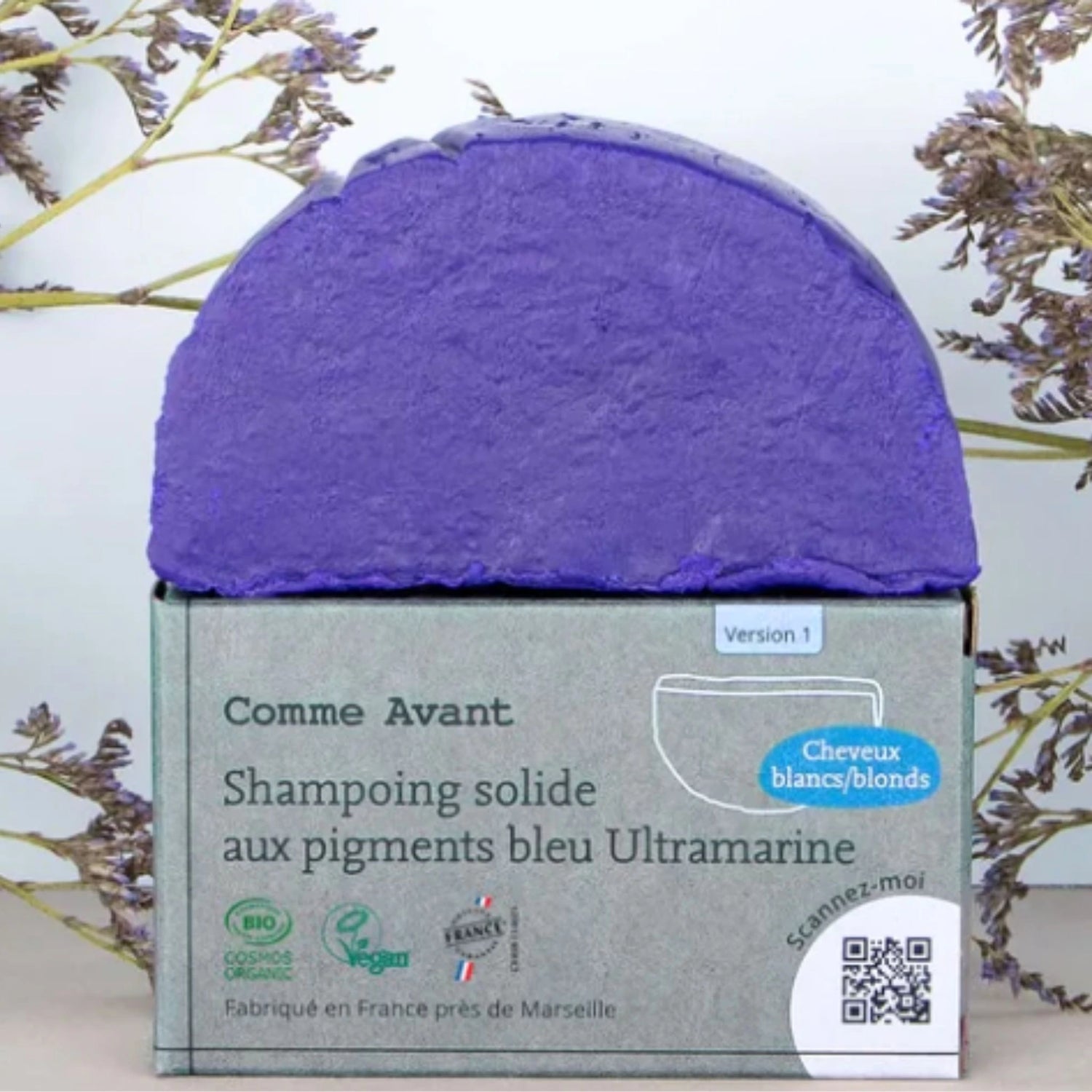 Shampoing Solide Bleu Déjaunissant Bio