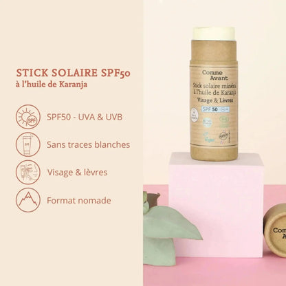 Stick Solaire Visage Bio SPF50 Comme Avant