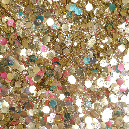 Paillettes biodégradables dorées